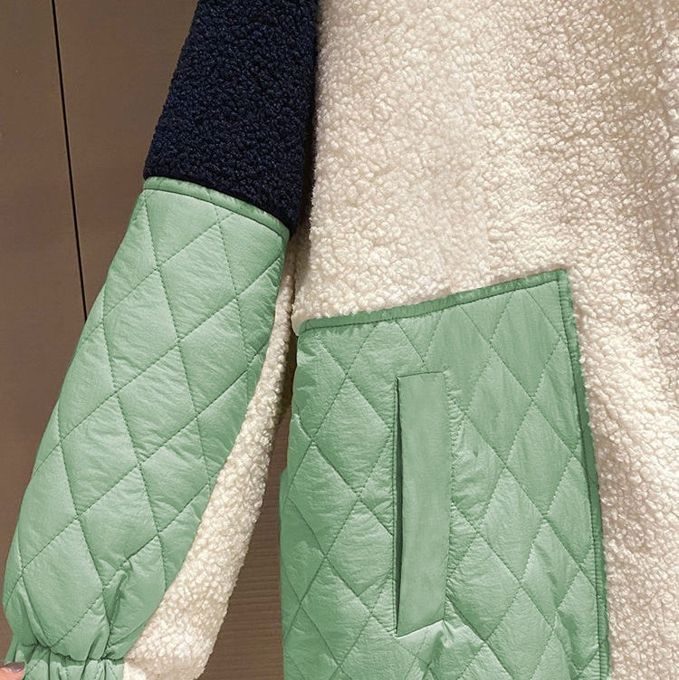 Manteau Vivatelle “Élisea” – douceur matelassée bicolore