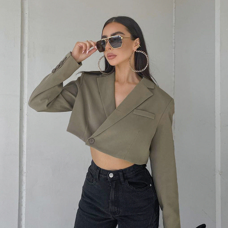 Blazer cropped Vivatelle “Sienna” – style street chic