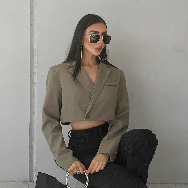 Blazer cropped Vivatelle “Sienna” – style street chic