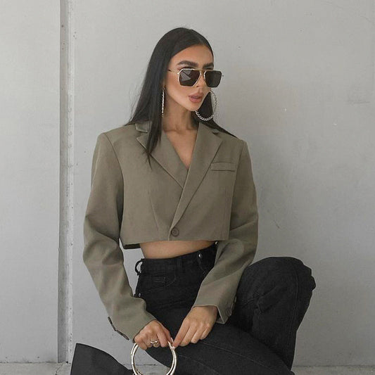 Blazer cropped Vivatelle “Sienna” – style street chic