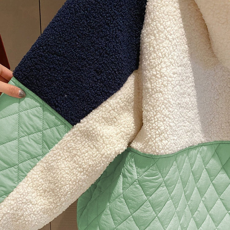 Manteau Vivatelle “Élisea” – douceur matelassée bicolore