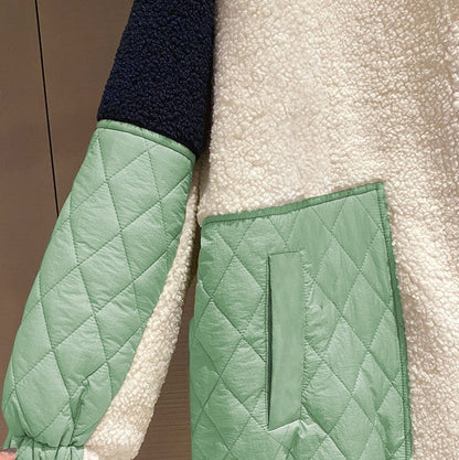 Manteau Vivatelle “Élisea” – douceur matelassée bicolore