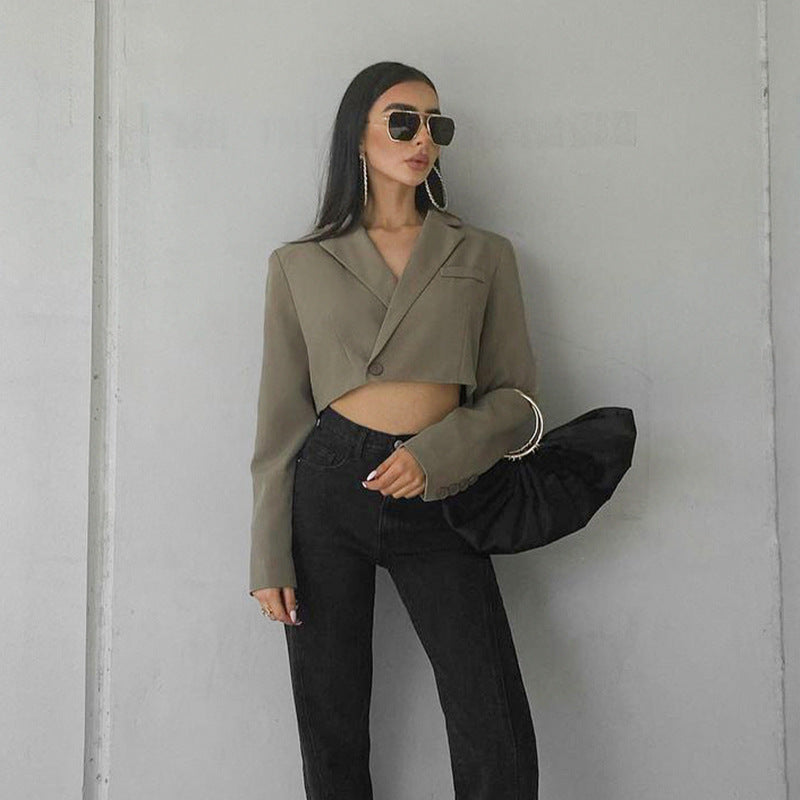 Blazer cropped Vivatelle “Sienna” – style street chic