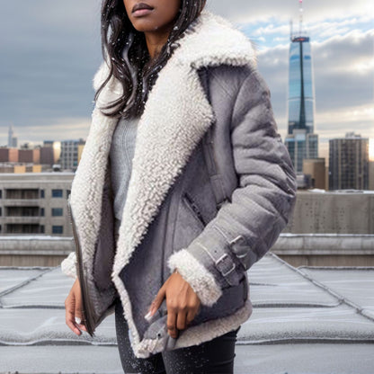 Vivatelle “Aurora” Shearling Jacket – Confort & Élégance Hivernale