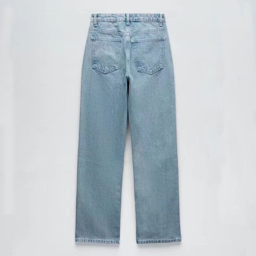 Ensemble en denim Vivatelle “Nova” – veste cropped & jean taille haut