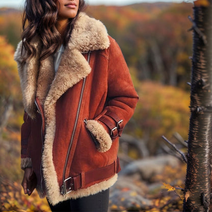 Vivatelle “Aurora” Shearling Jacket – Confort & Élégance Hivernale