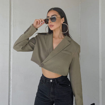 Blazer cropped Vivatelle “Sienna” – style street chic