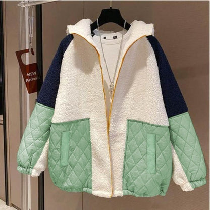 Manteau Vivatelle “Élisea” – douceur matelassée bicolore