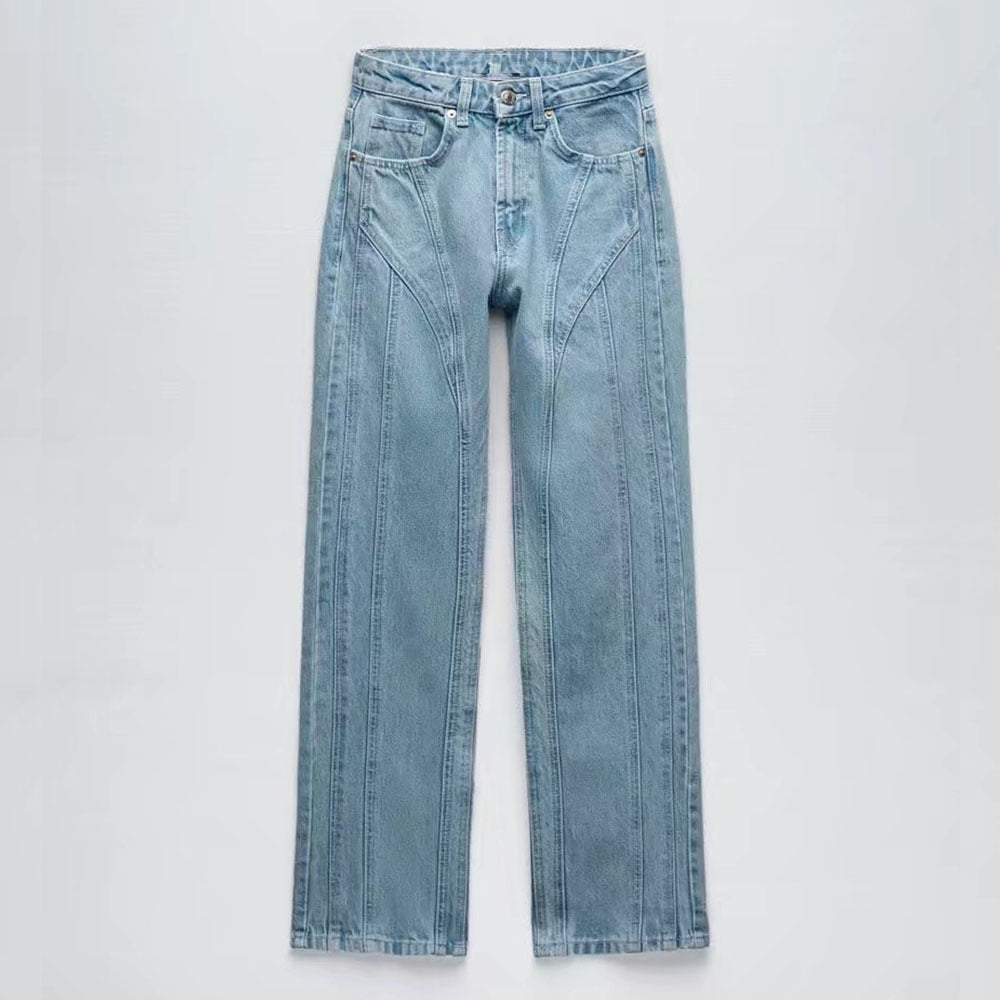 Ensemble en denim Vivatelle “Nova” – veste cropped & jean taille haut