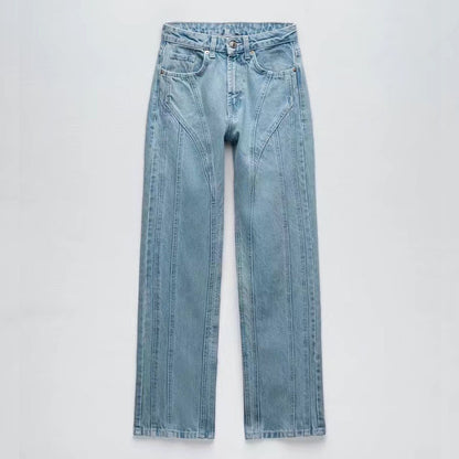 Ensemble en denim Vivatelle “Nova” – veste cropped & jean taille haut